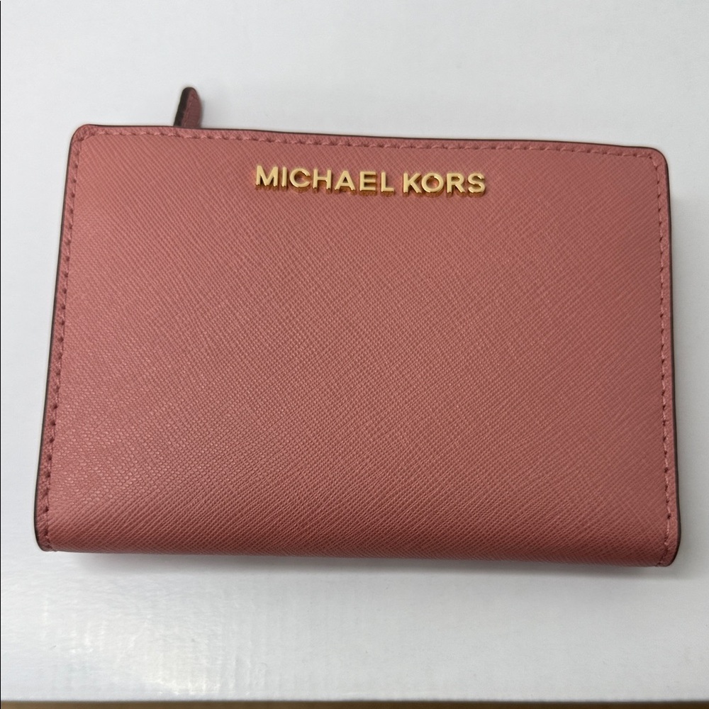 Michael Kors Rose Wallet with Gold Accents
